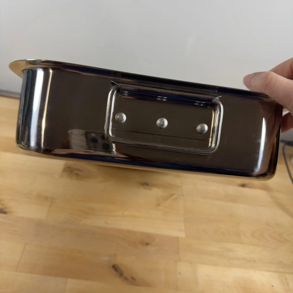 Tools of the Trade Commercial Cookware Stainless Steel Roasting Pan 15x10.5x3.25